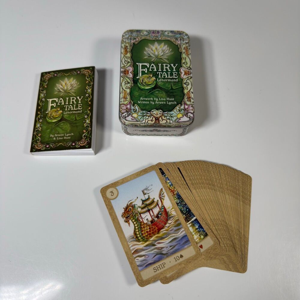 Fairy Tale Lenormand Tarot Oracle Deck in Tin Lisa Hunt Arwen Lynch Complete